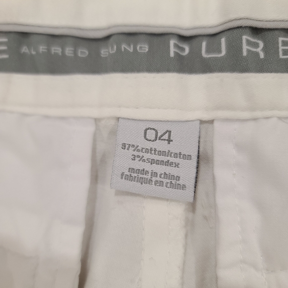 Alfred Sung White Shorts - Picture 4 of 6